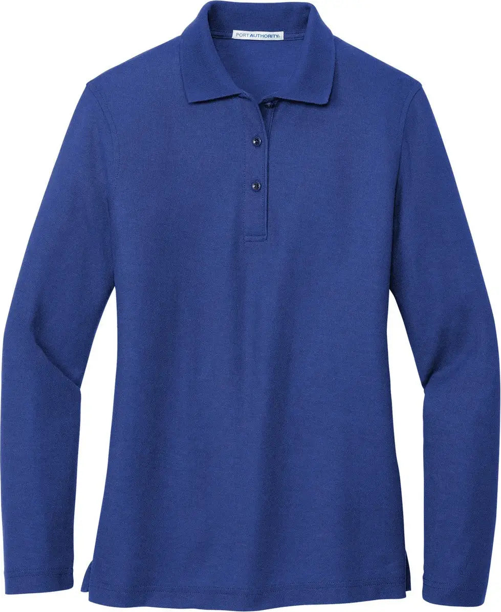 Port Authority L500ls Women’s Silk Touch Long Sleeve Polo - Royal