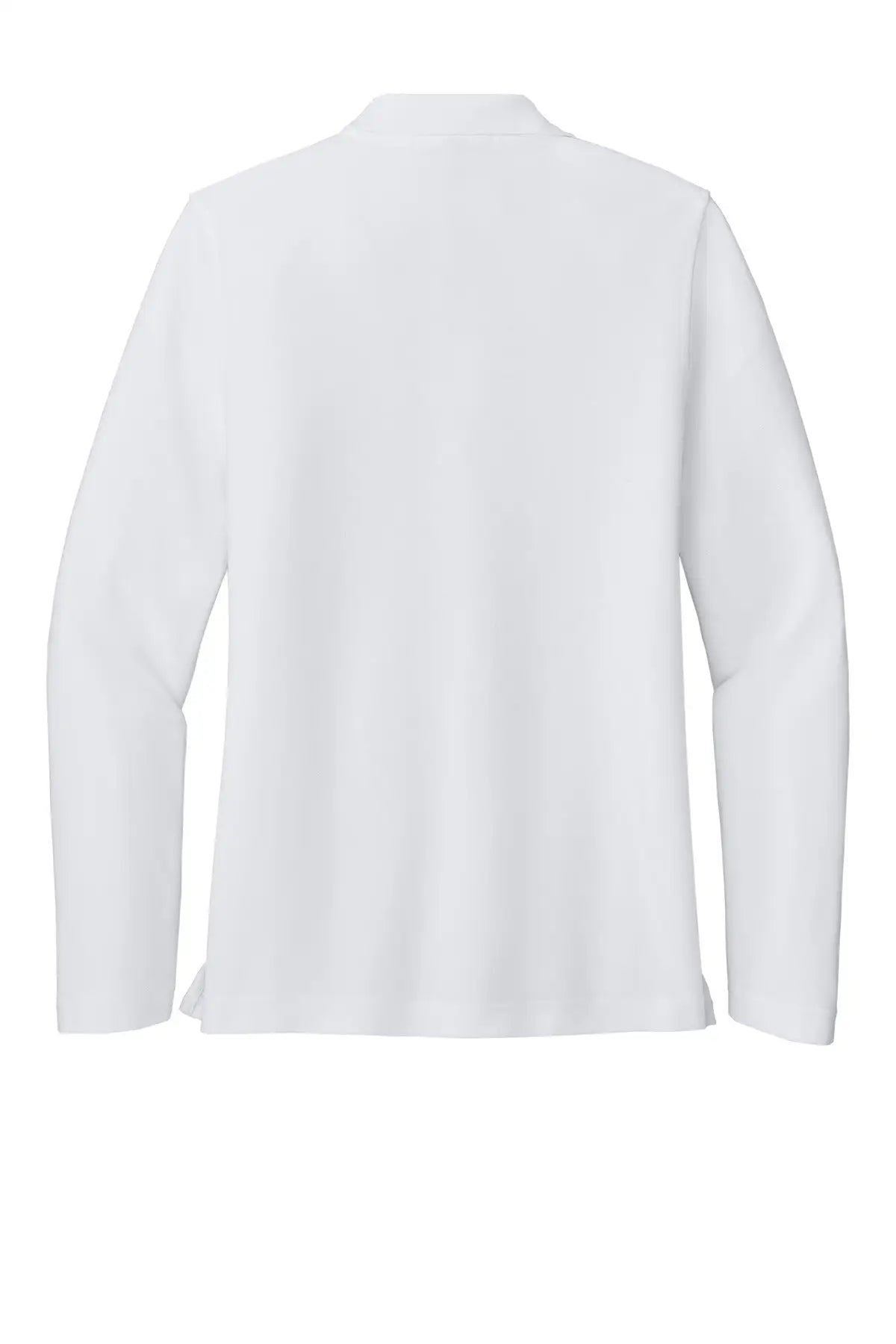Port Authority L500ls Women’s Silk Touch Long Sleeve Polo - White