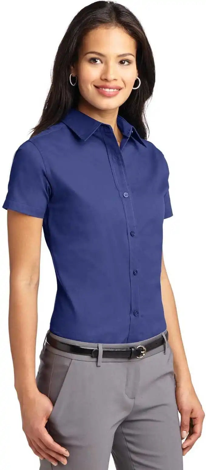Port Authority L508 Ladies Short Sleeve Easy Care Shirt - Mediterranean Blue