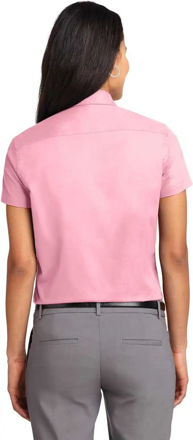 Port Authority L508 Ladies Short Sleeve Easy Care Shirt Light Pink