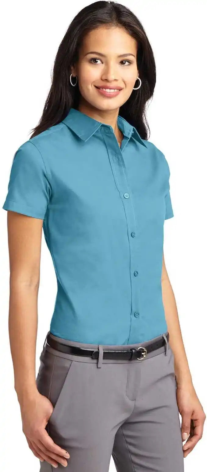 Port Authority L508 Ladies Short Sleeve Easy Care Shirt - Maui Blue
