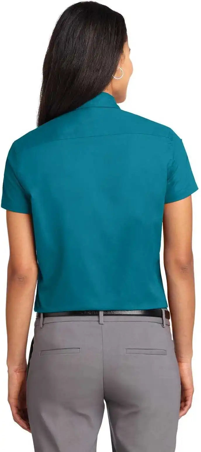 Port Authority L508 Ladies Short Sleeve Easy Care Shirt Teal Green