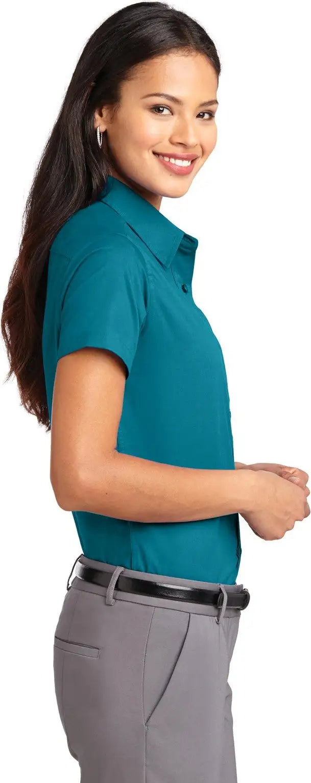 Port Authority L508 Women’s Short Sleeve Easy Care Shirt - Teal Green