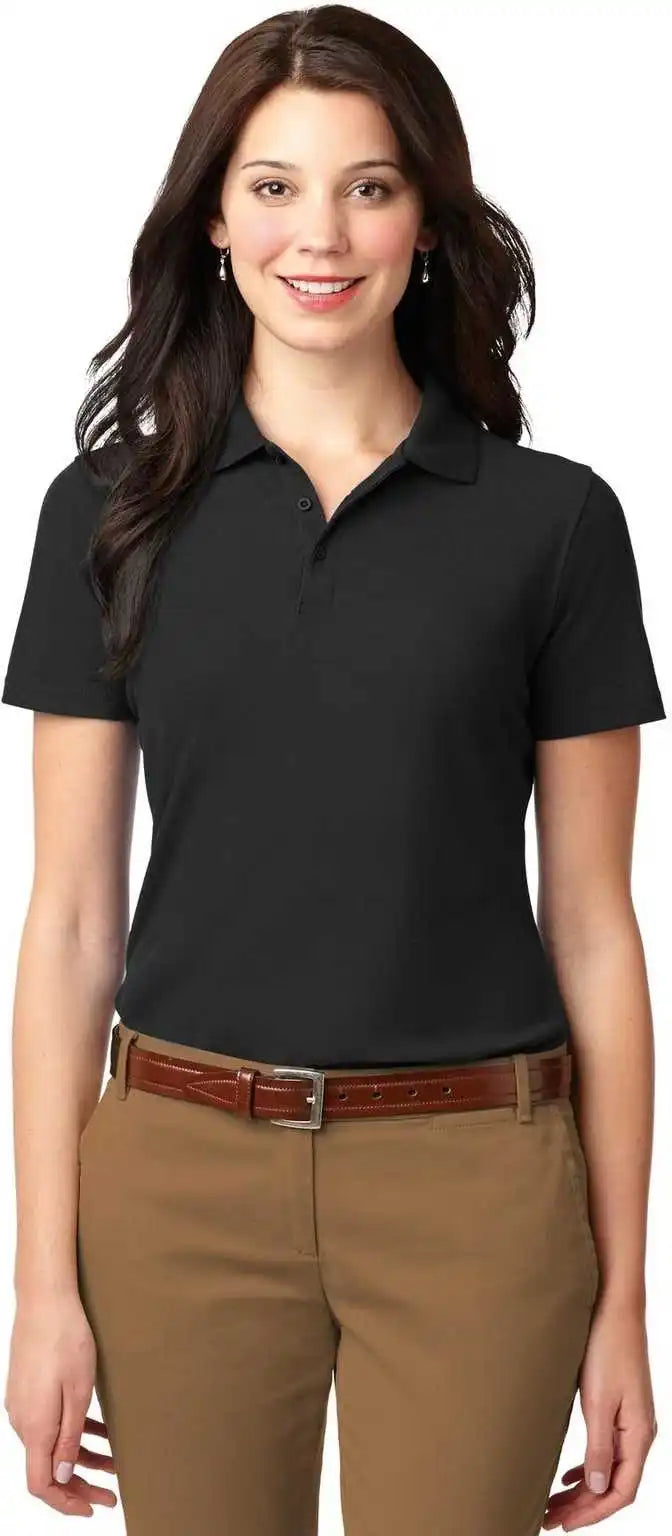 Port Authority L510 Ladies Stain Resistant Polo Black