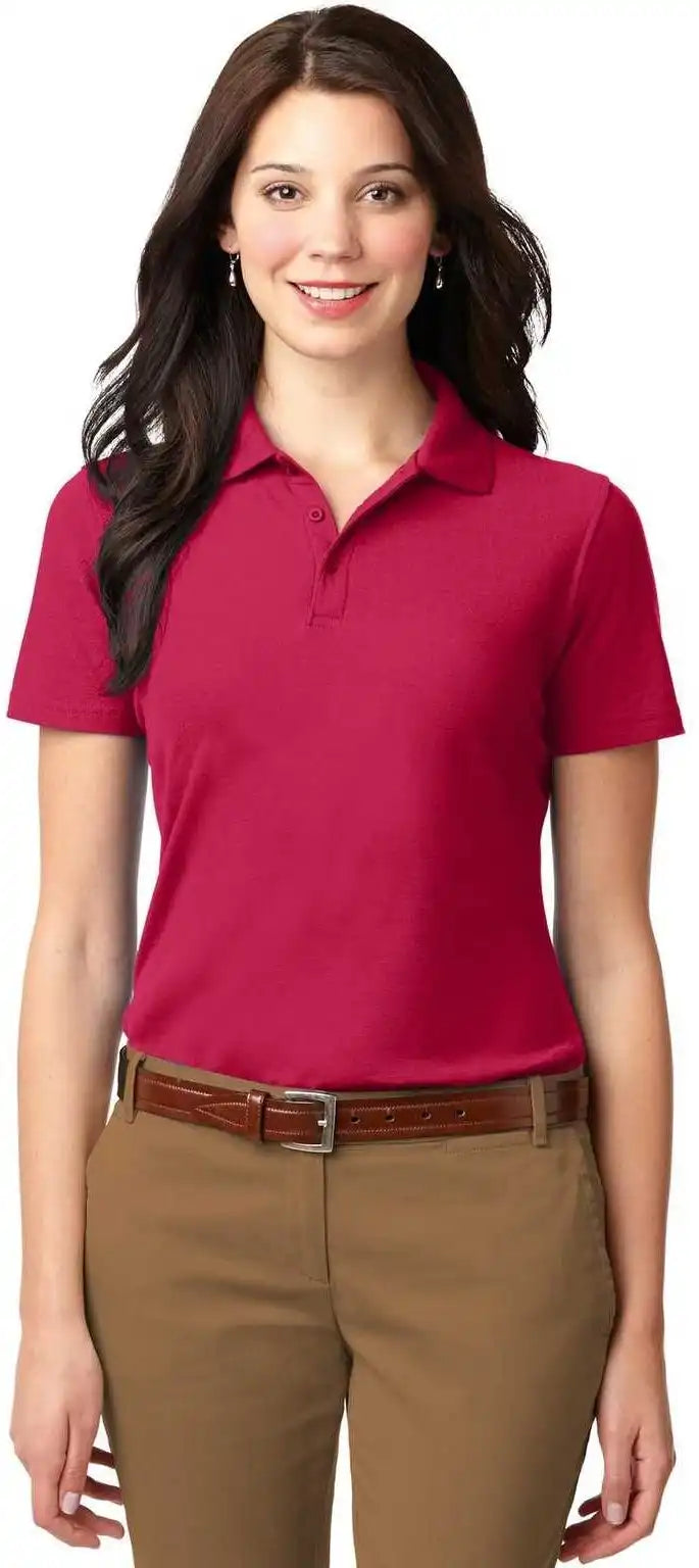 Port Authority L510 Ladies Stain Resistant Polo Red