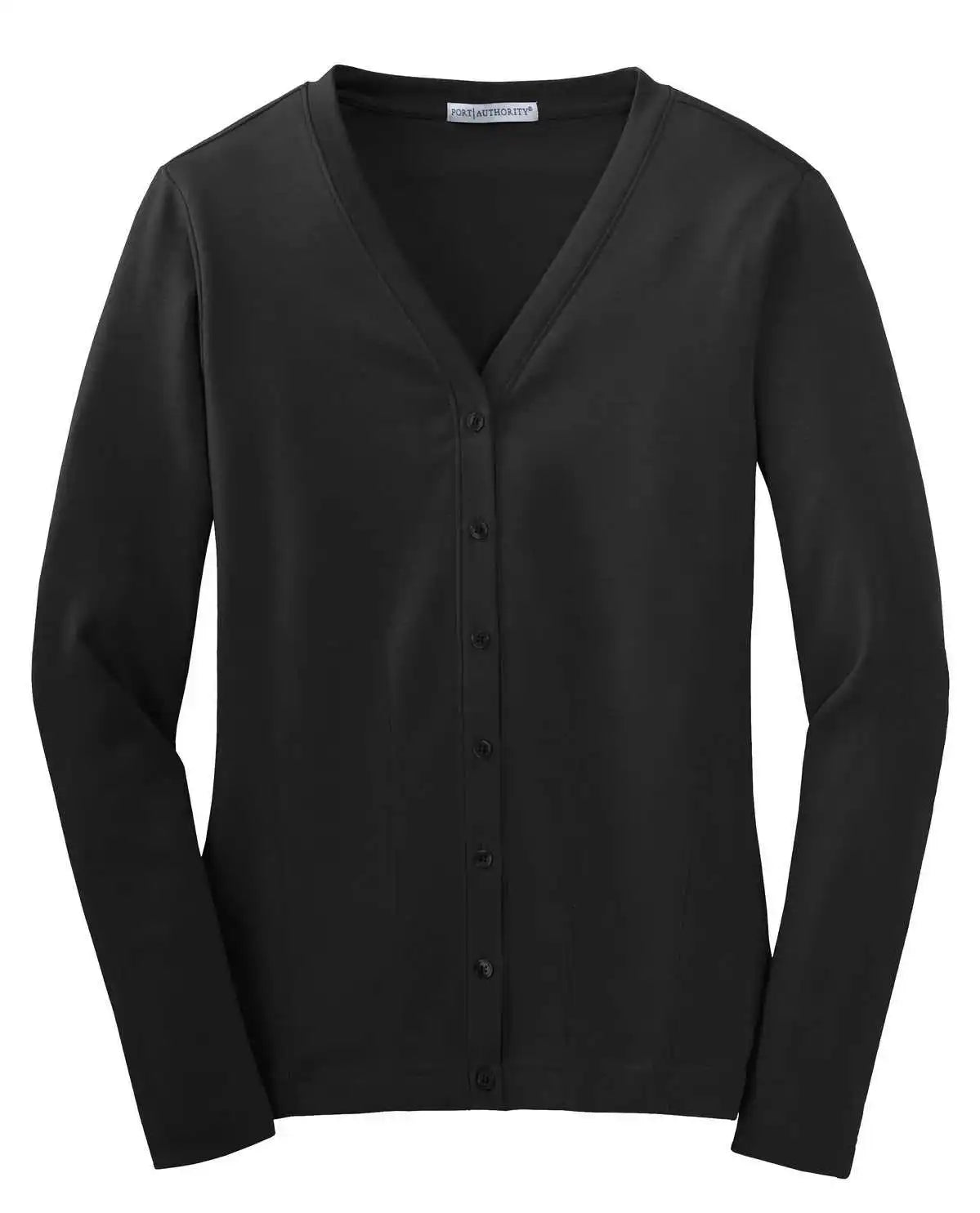 Port Authority L515 Ladies Modern Stretch Cotton Cardigan - Black