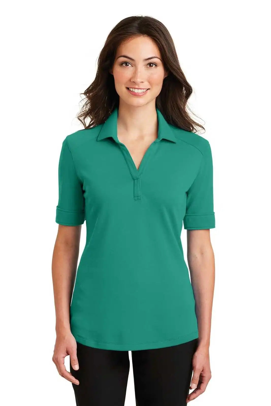 Port Authority L5200 Ladies Silk Touch Interlock Performance Polo - Verdant Green
