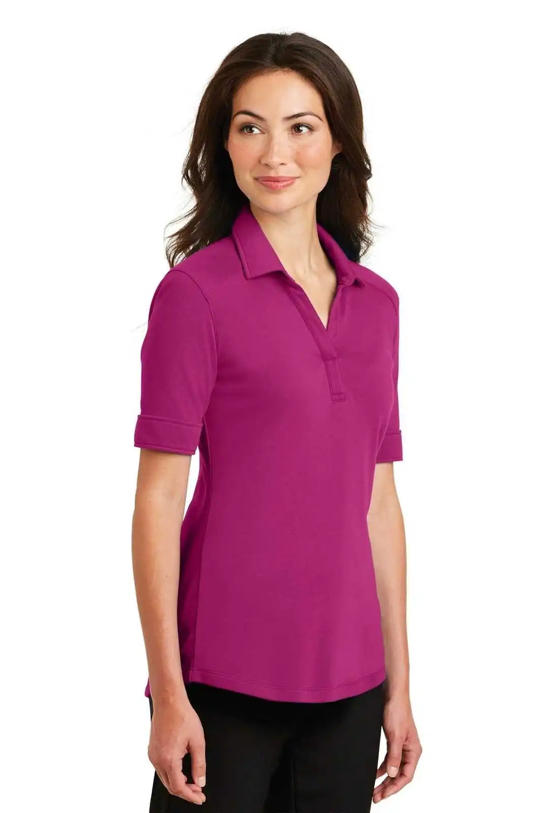 Port Authority L5200 Ladies Silk Touch Interlock Performance Polo - Pink Azalea