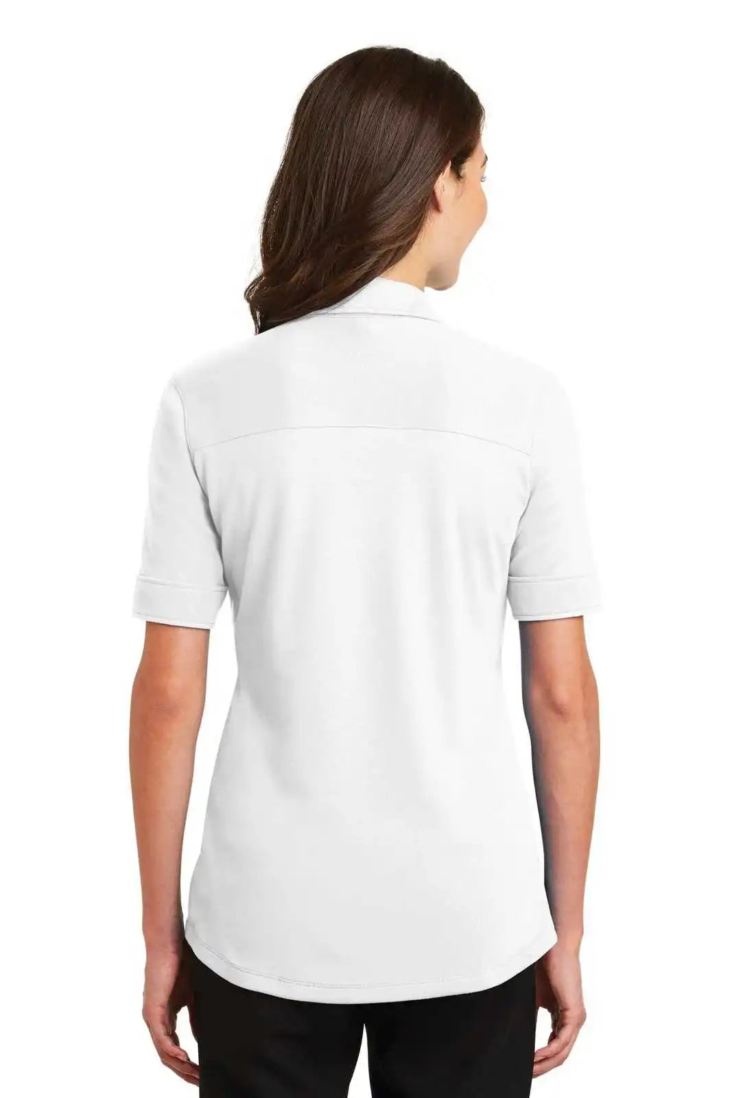 Port Authority L5200 Ladies Silk Touch Interlock Performance Polo - White
