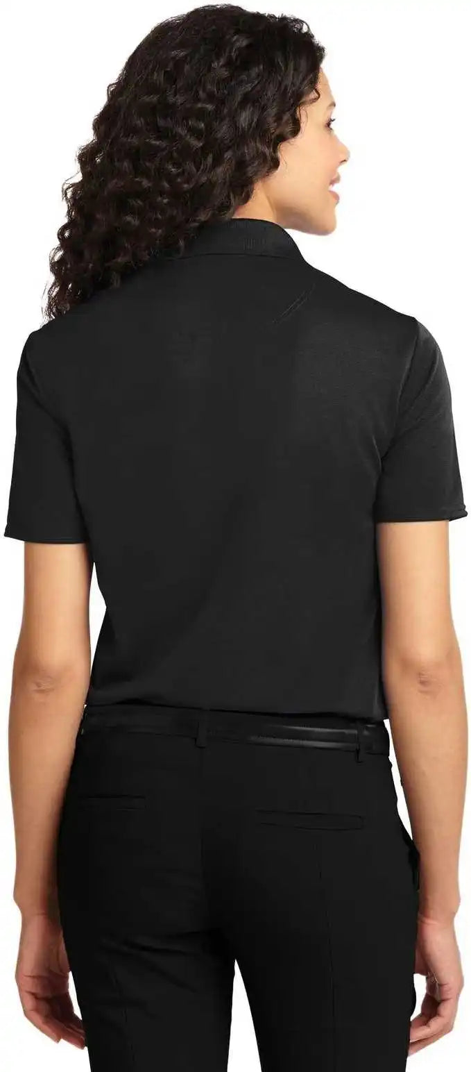 Port Authority L525 Ladies Dry Zone Ottoman Polo Black