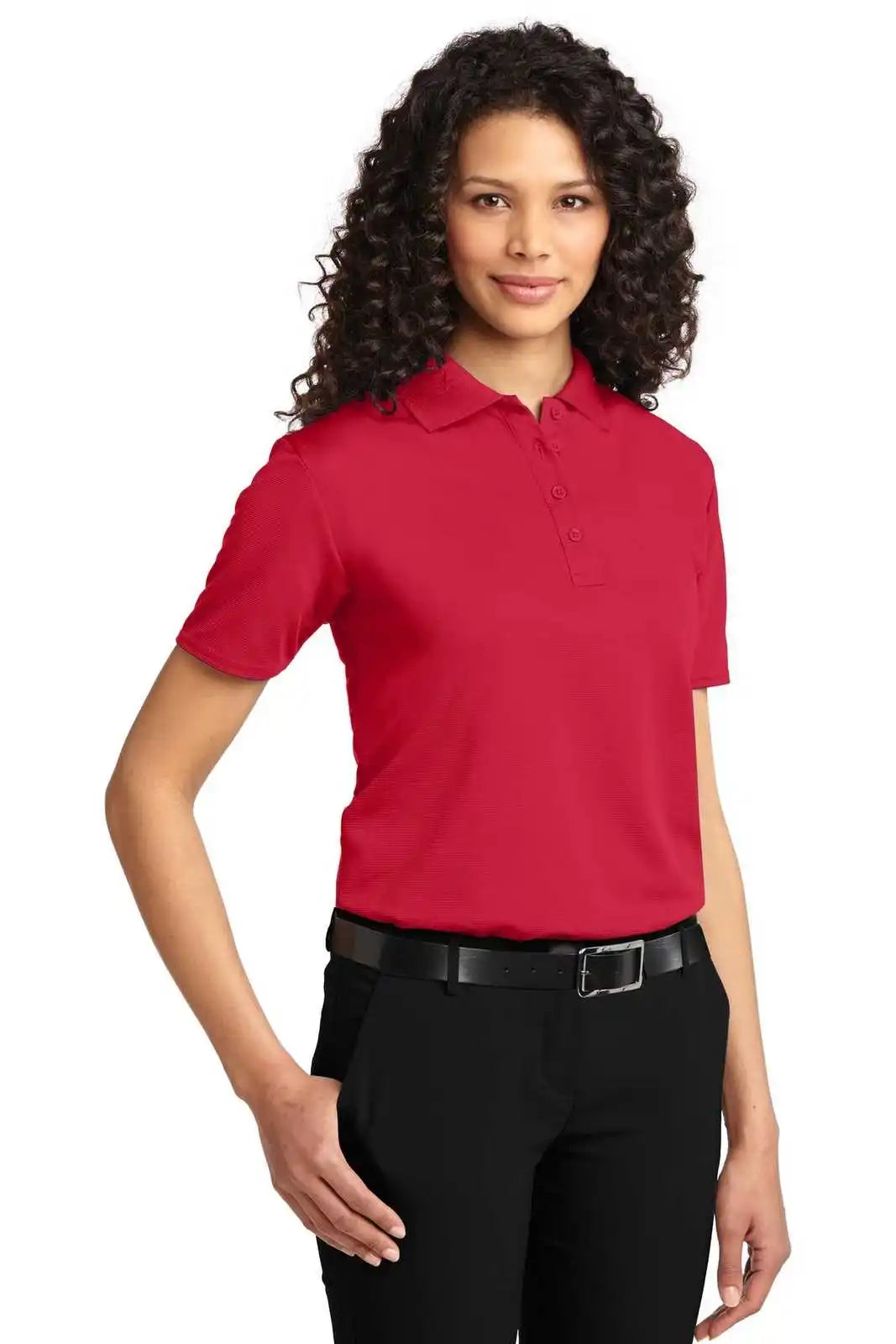 Port Authority L525 Ladies Dry Zone Ottoman Polo - Engine Red