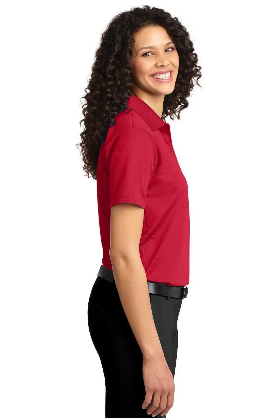 Port Authority L525 Ladies Dry Zone Ottoman Polo - Engine Red