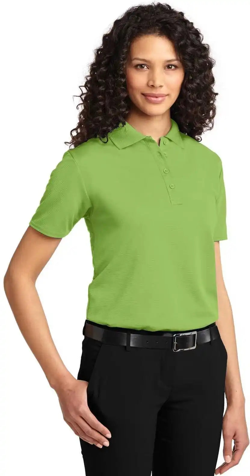 Port Authority L525 Ladies Dry Zone Ottoman Polo - Green Oasis