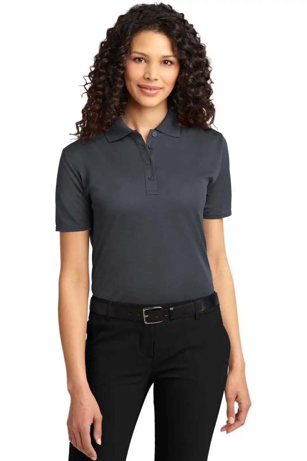 Port Authority L525 Ladies Dry Zone Ottoman Polo - Iron Gray