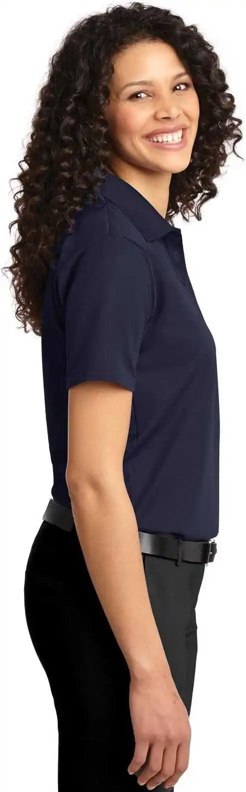 Port Authority L525 Ladies Dry Zone Ottoman Polo - Navy