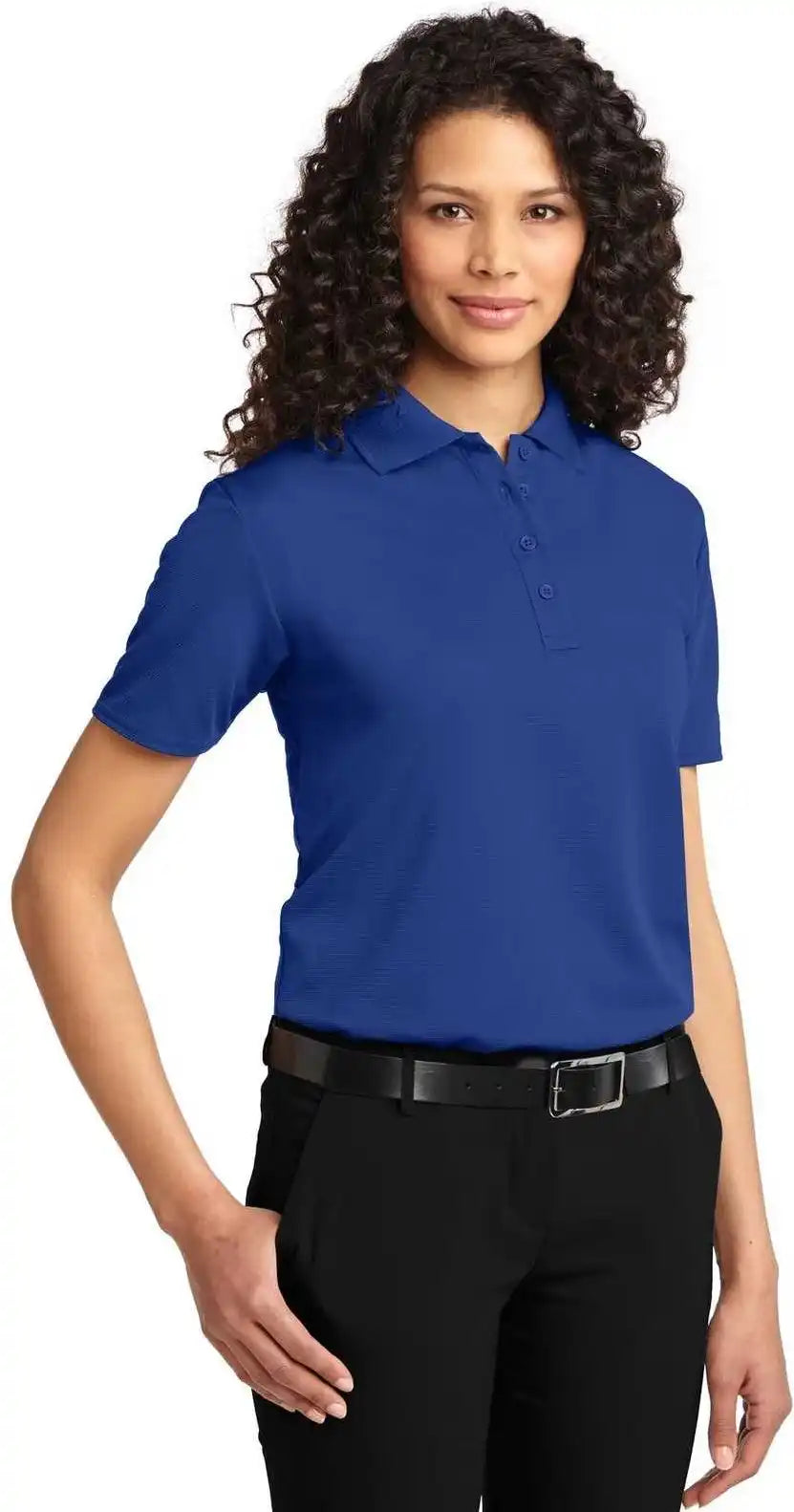 Port Authority L525 Ladies Dry Zone Ottoman Polo Royal