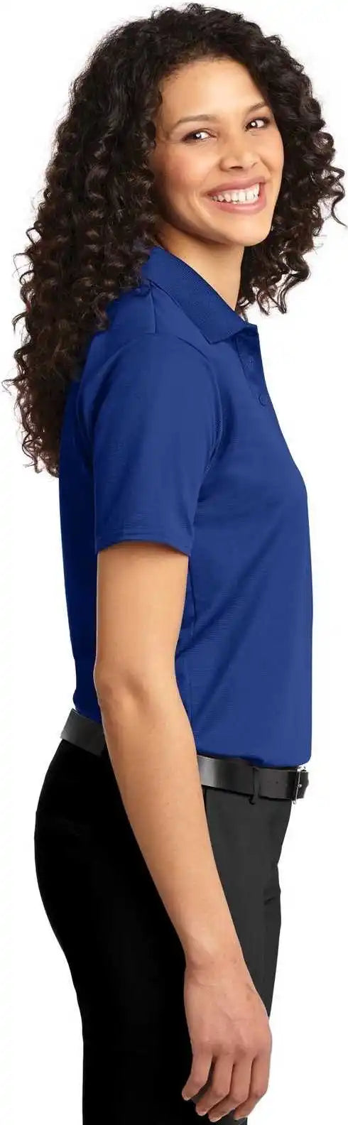 Port Authority L525 Ladies Dry Zone Ottoman Polo Royal