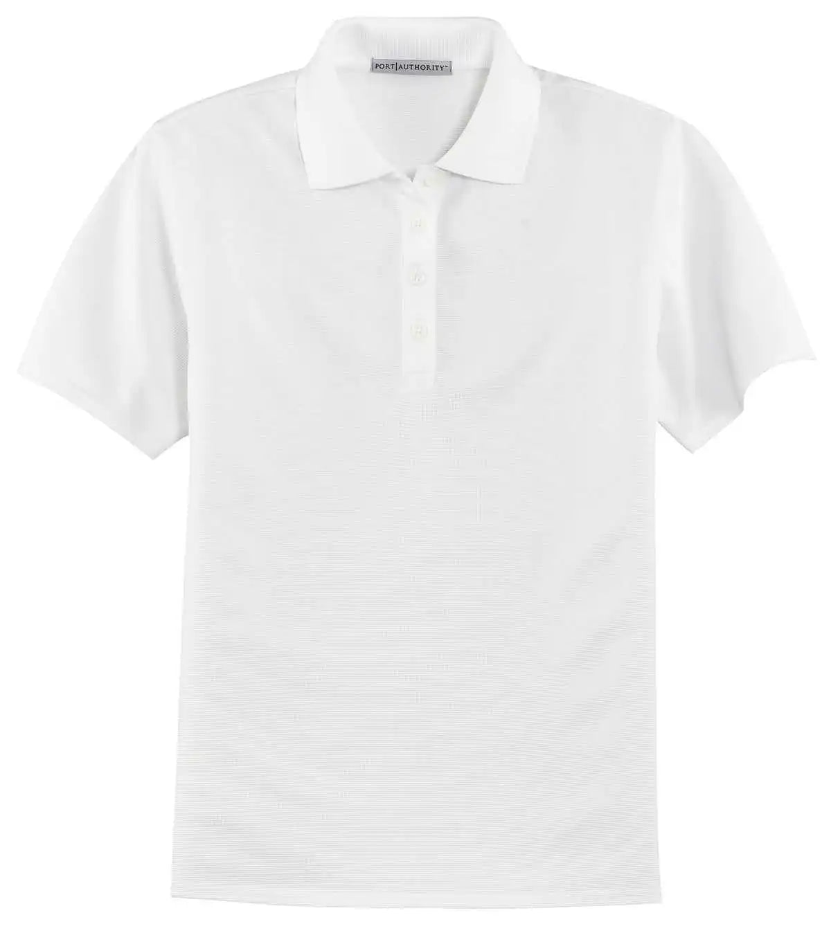 Port Authority L525 Ladies Dry Zone Ottoman Polo - White