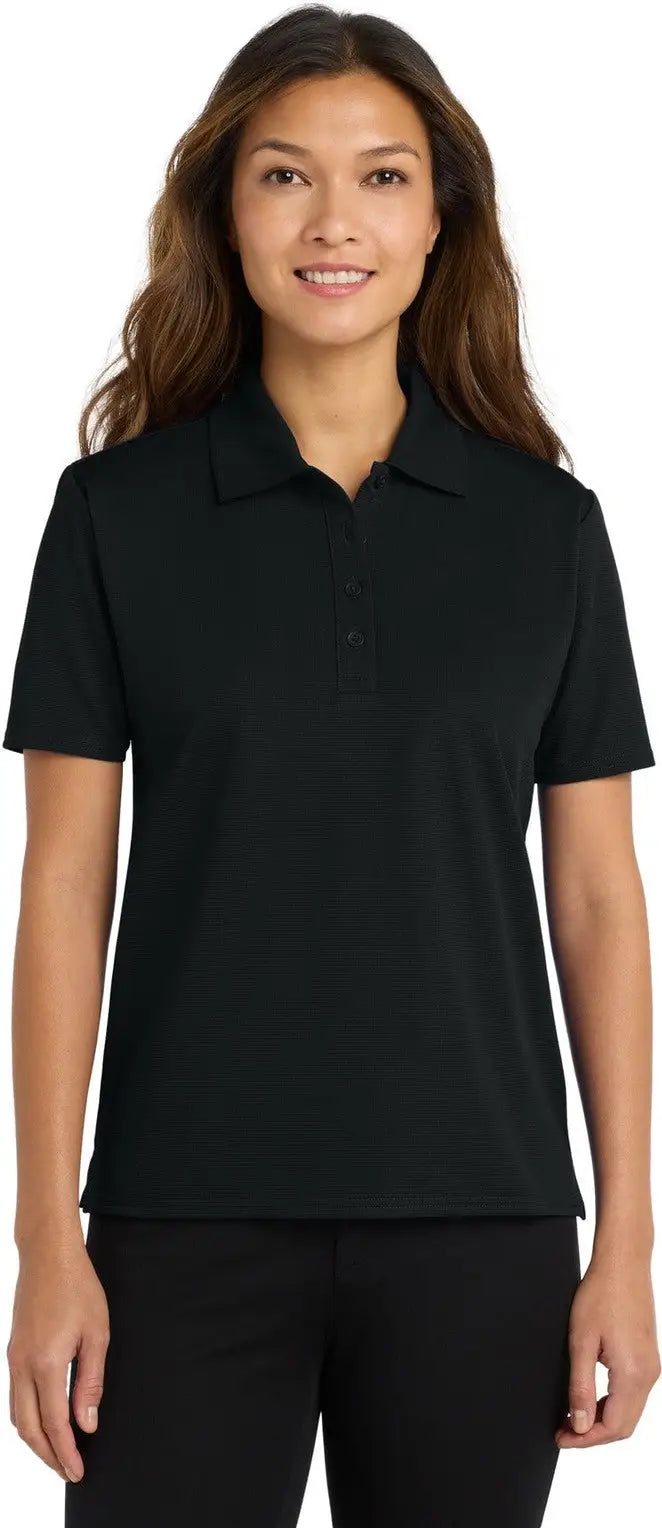 Port Authority L525 Women’s Dry Zone Ottoman Polo - Black - Ladies Xs