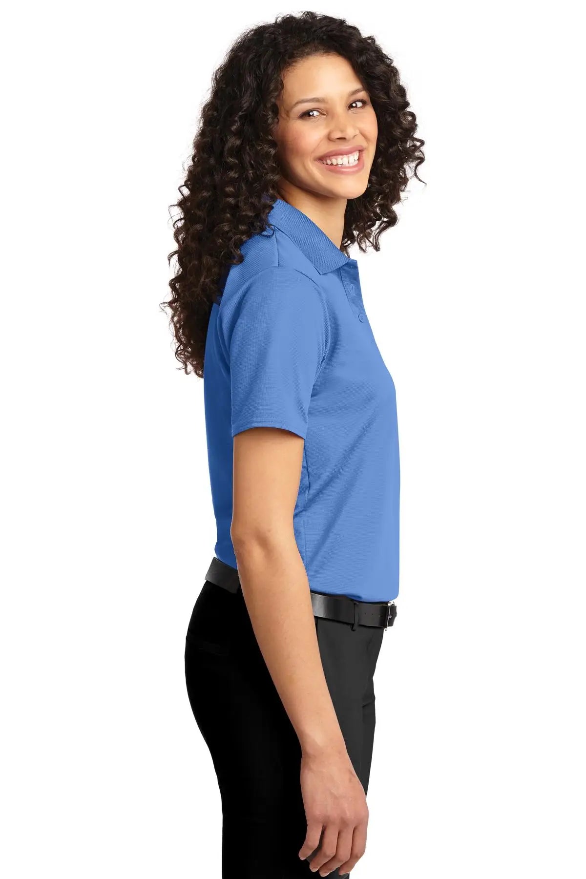 Port Authority L525 Women’s Dry Zone Ottoman Polo - Blue Lake