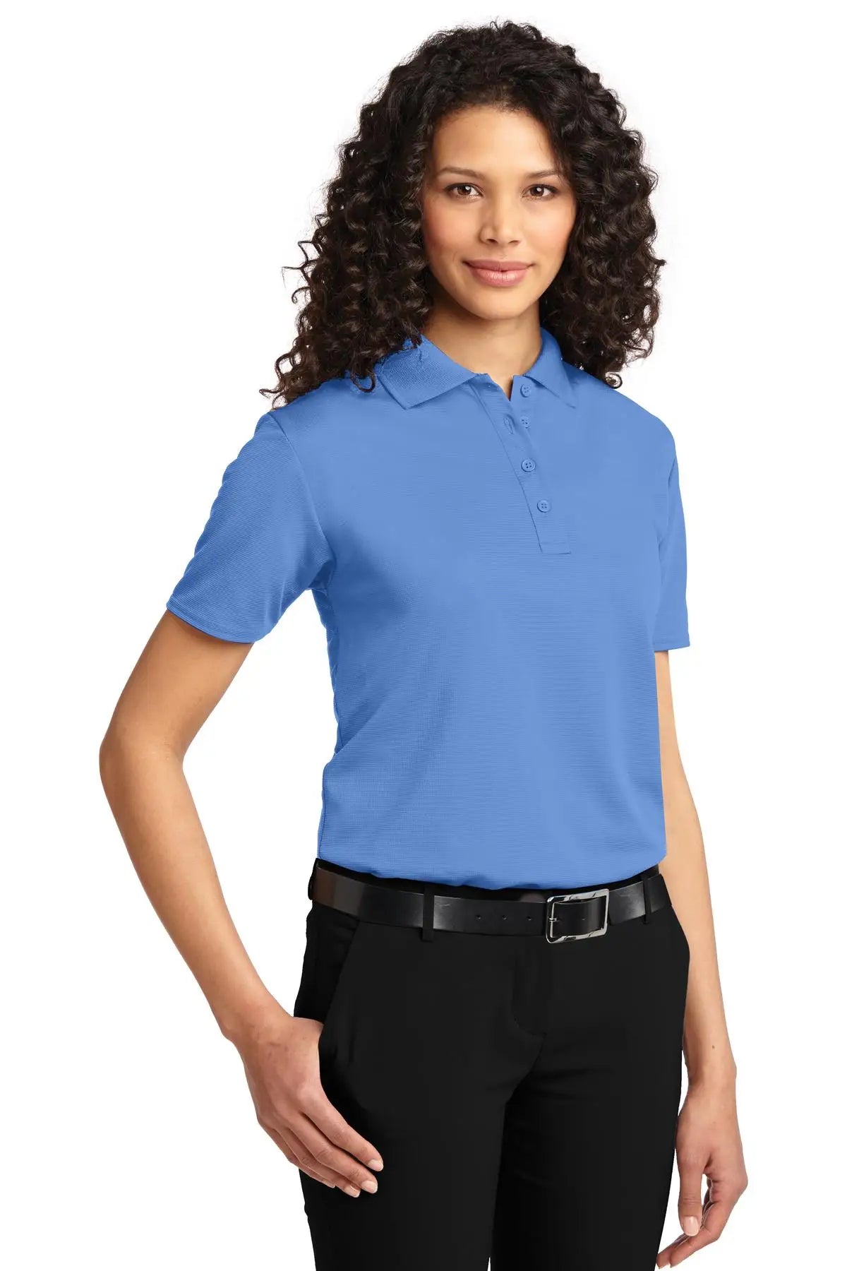Port Authority L525 Women’s Dry Zone Ottoman Polo - Blue Lake