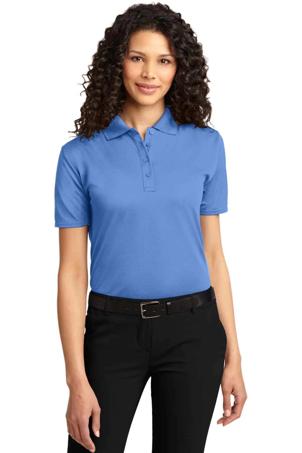 Port Authority L525 Women’s Dry Zone Ottoman Polo - Blue Lake - Ladies Xs