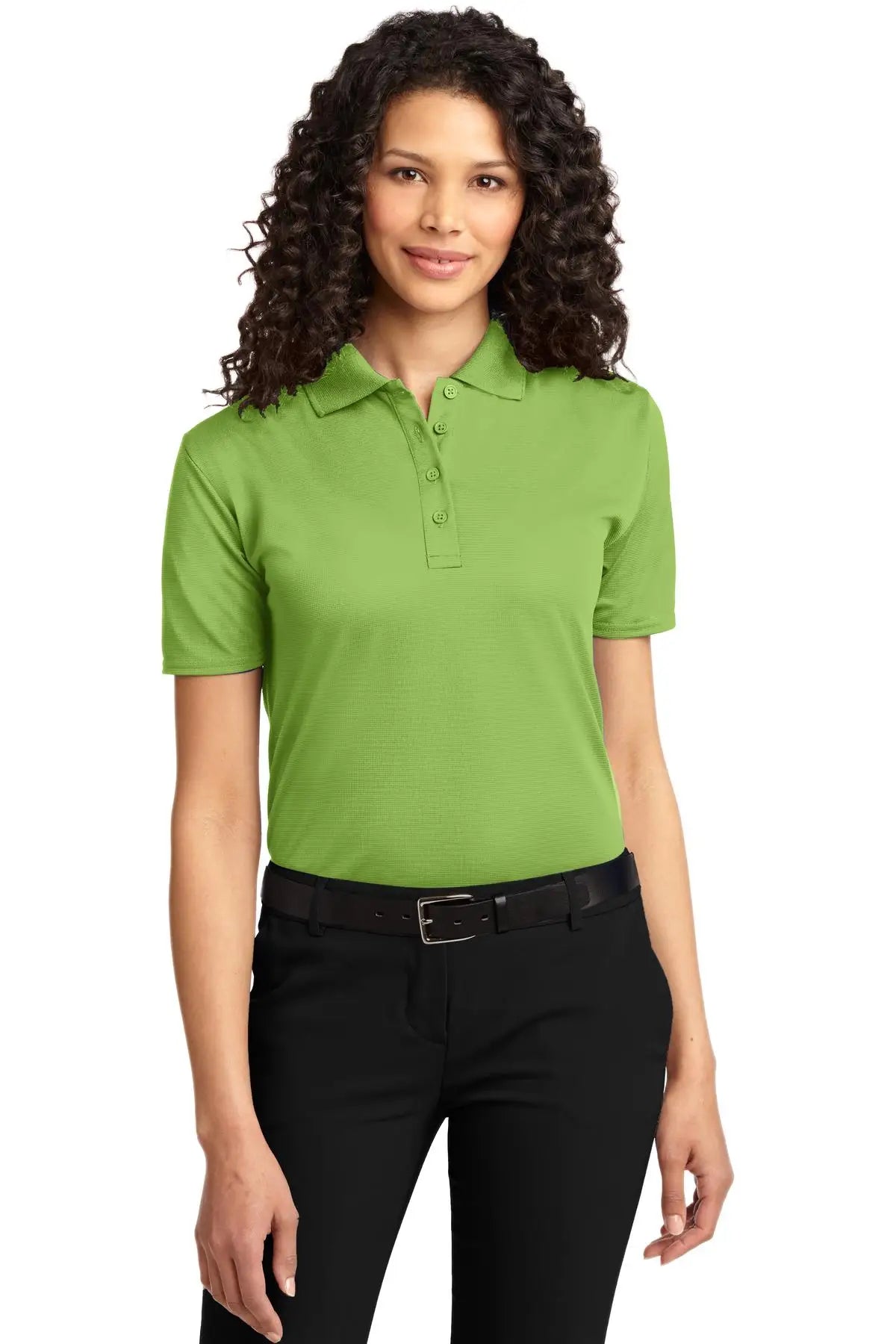 Port Authority L525 Women’s Dry Zone Ottoman Polo - Green Oasis - Ladies Xs