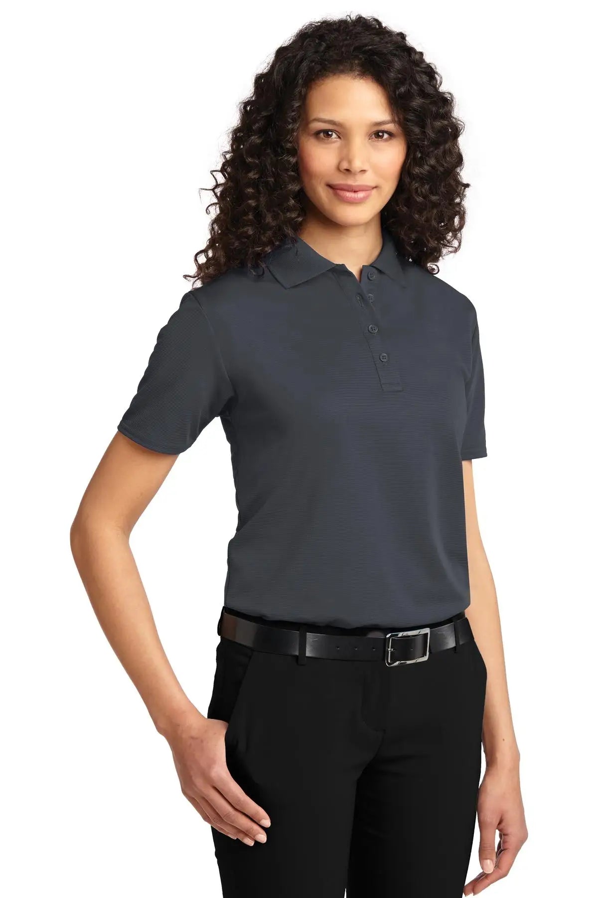 Port Authority L525 Women’s Dry Zone Ottoman Polo - Iron Gray