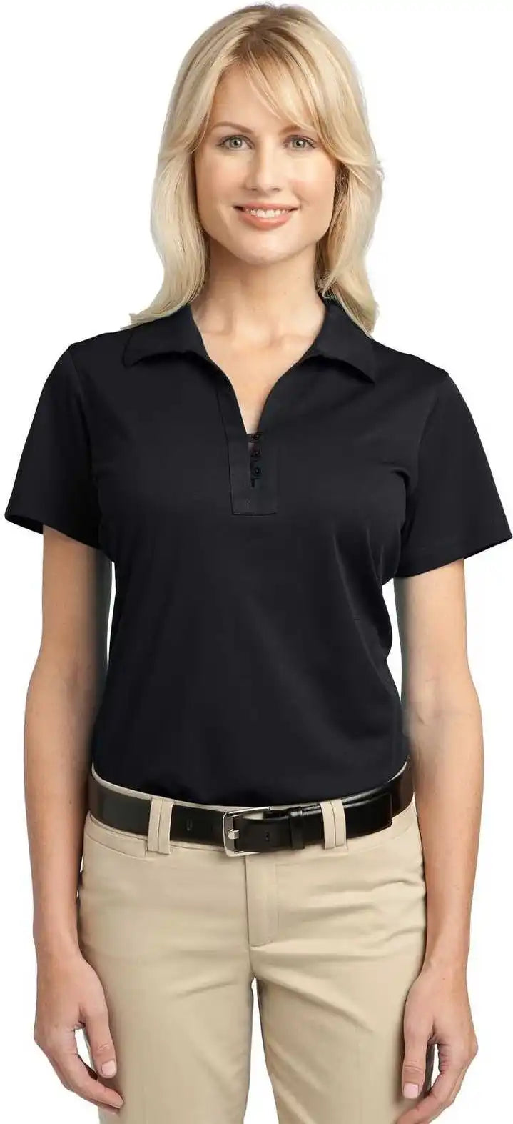 Port Authority L527 Ladies Tech Pique Polo - Black