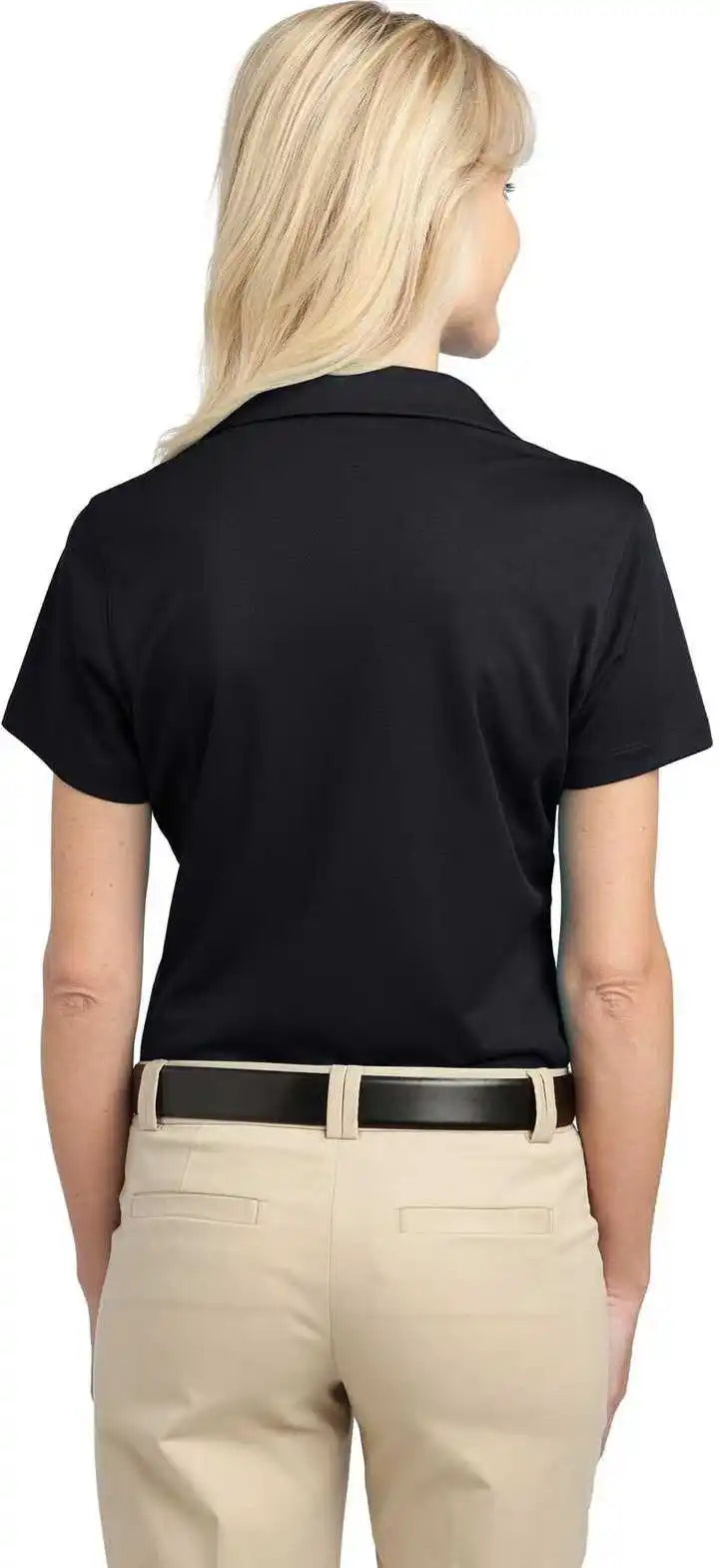 Port Authority L527 Ladies Tech Pique Polo - Black