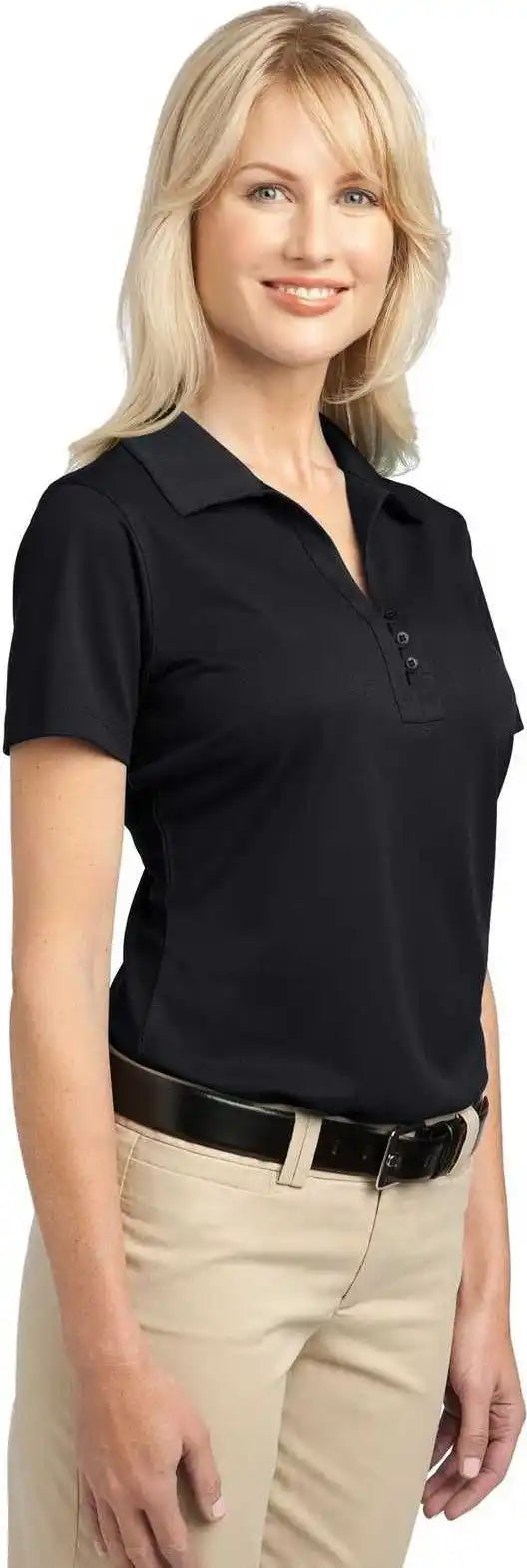 Port Authority L527 Ladies Tech Pique Polo Black