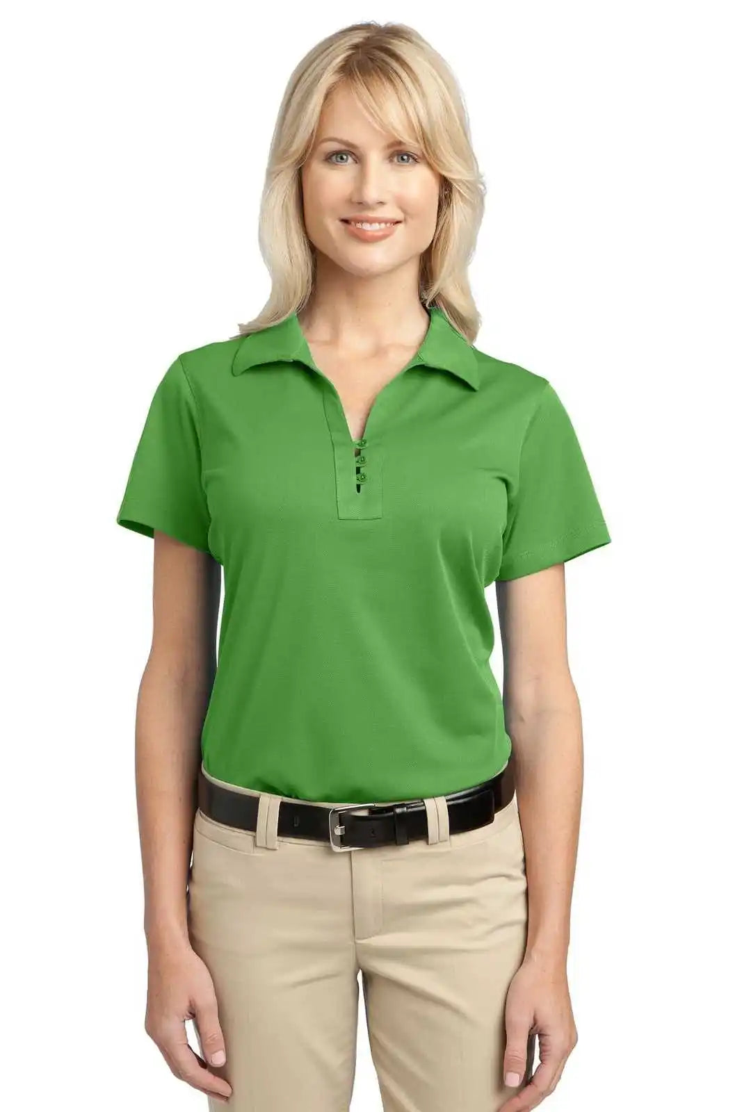 Port Authority L527 Ladies Tech Pique Polo - Cactus Green
