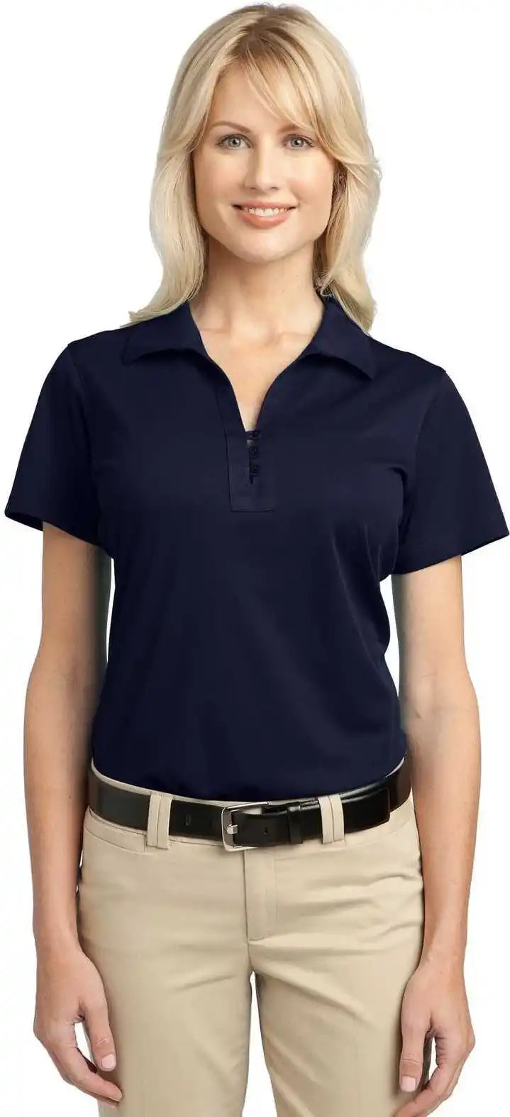 Port Authority L527 Ladies Tech Pique Polo - Dark Navy