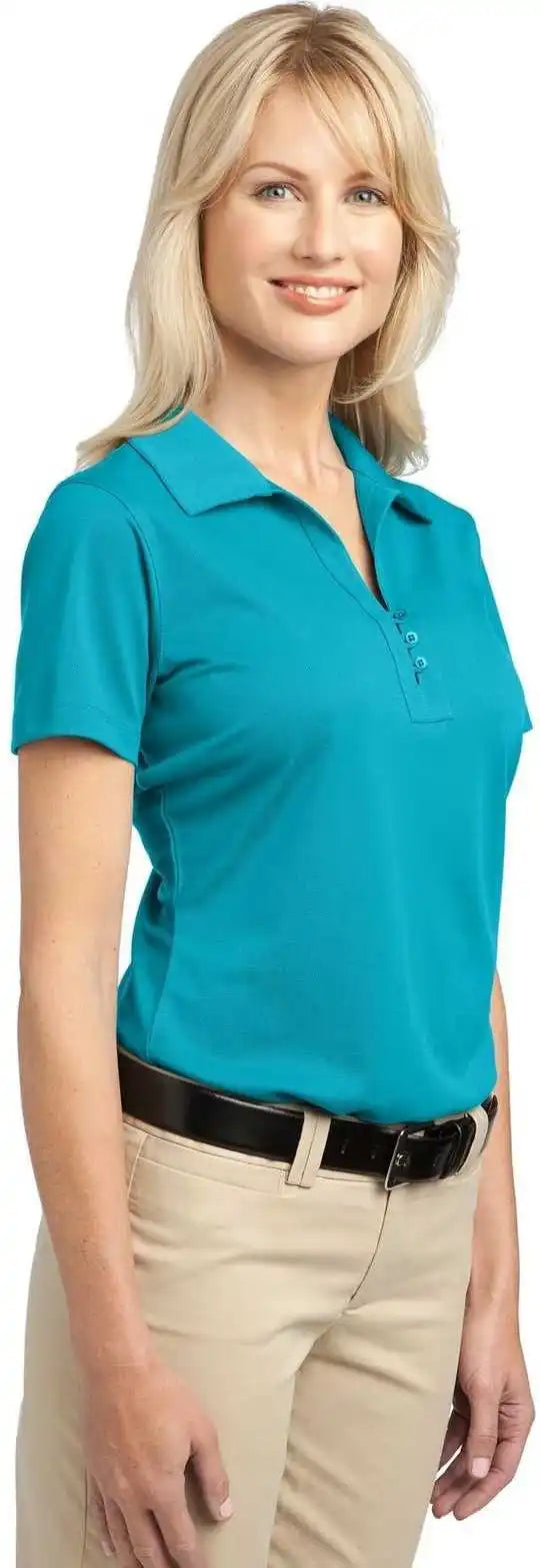 Port Authority L527 Ladies Tech Pique Polo - Deep Teal Blue