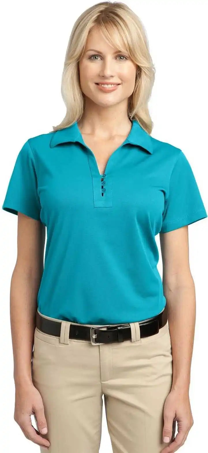 Port Authority L527 Ladies Tech Pique Polo - Deep Teal Blue