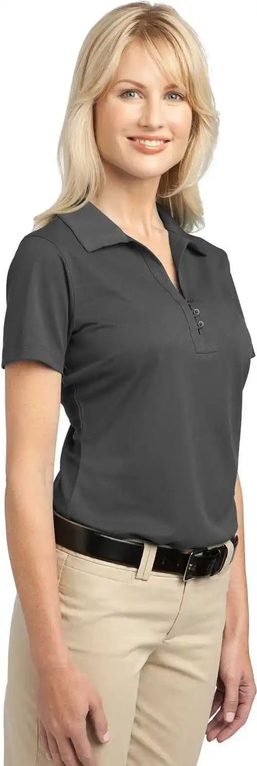 Port Authority L527 Ladies Tech Pique Polo Gray Smoke