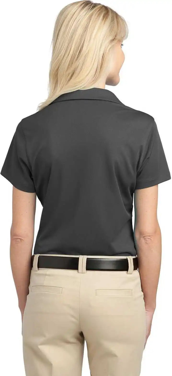 Port Authority L527 Ladies Tech Pique Polo Gray Smoke