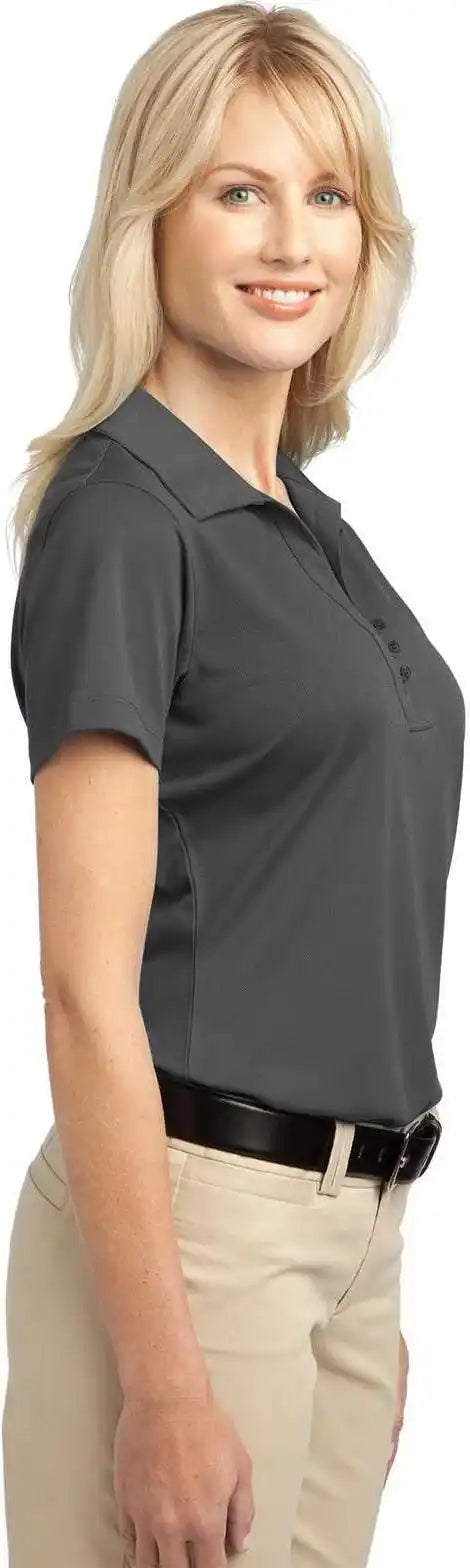 Port Authority L527 Ladies Tech Pique Polo Gray Smoke