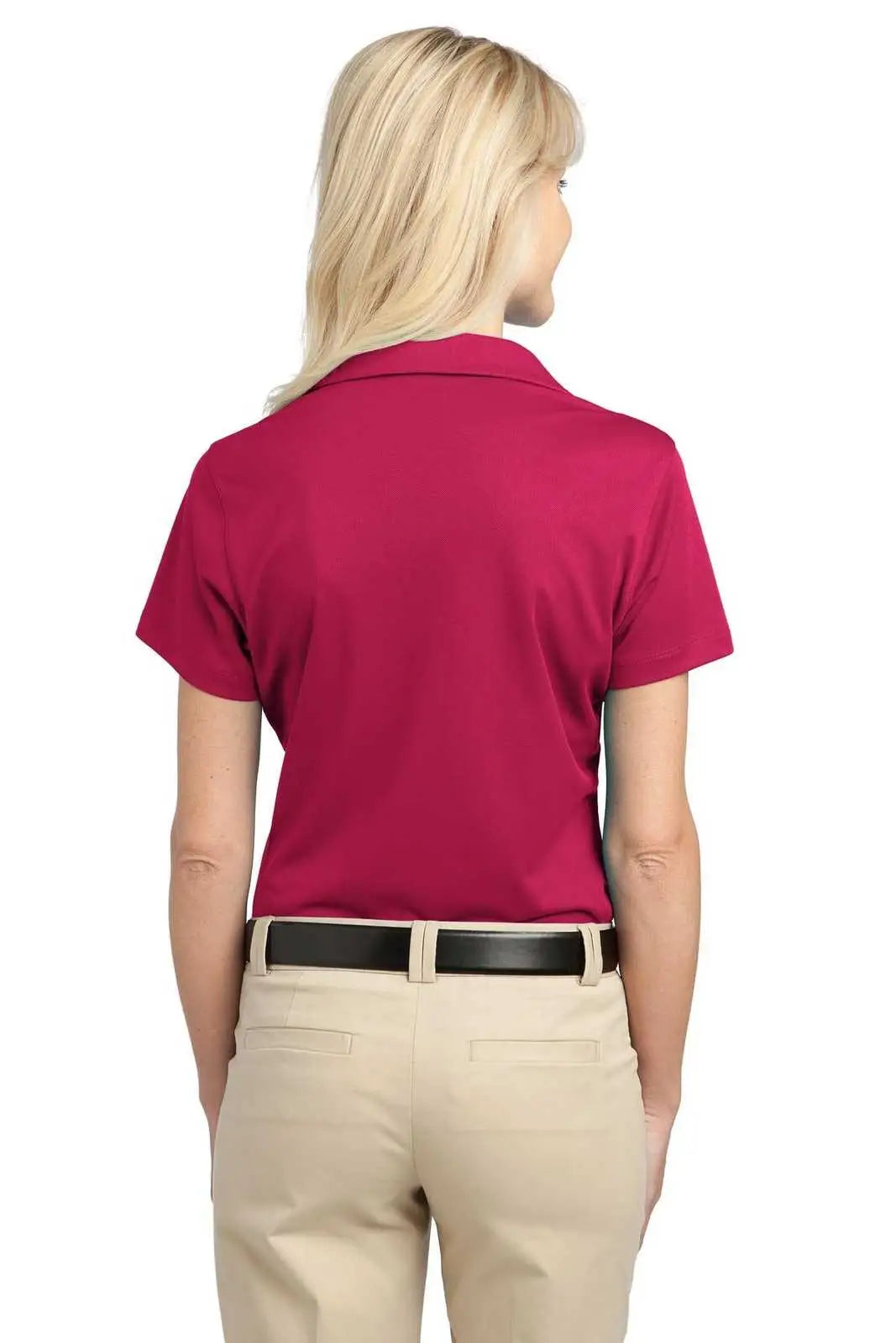 Port Authority L527 Ladies Tech Pique Polo - Raspberry Pink