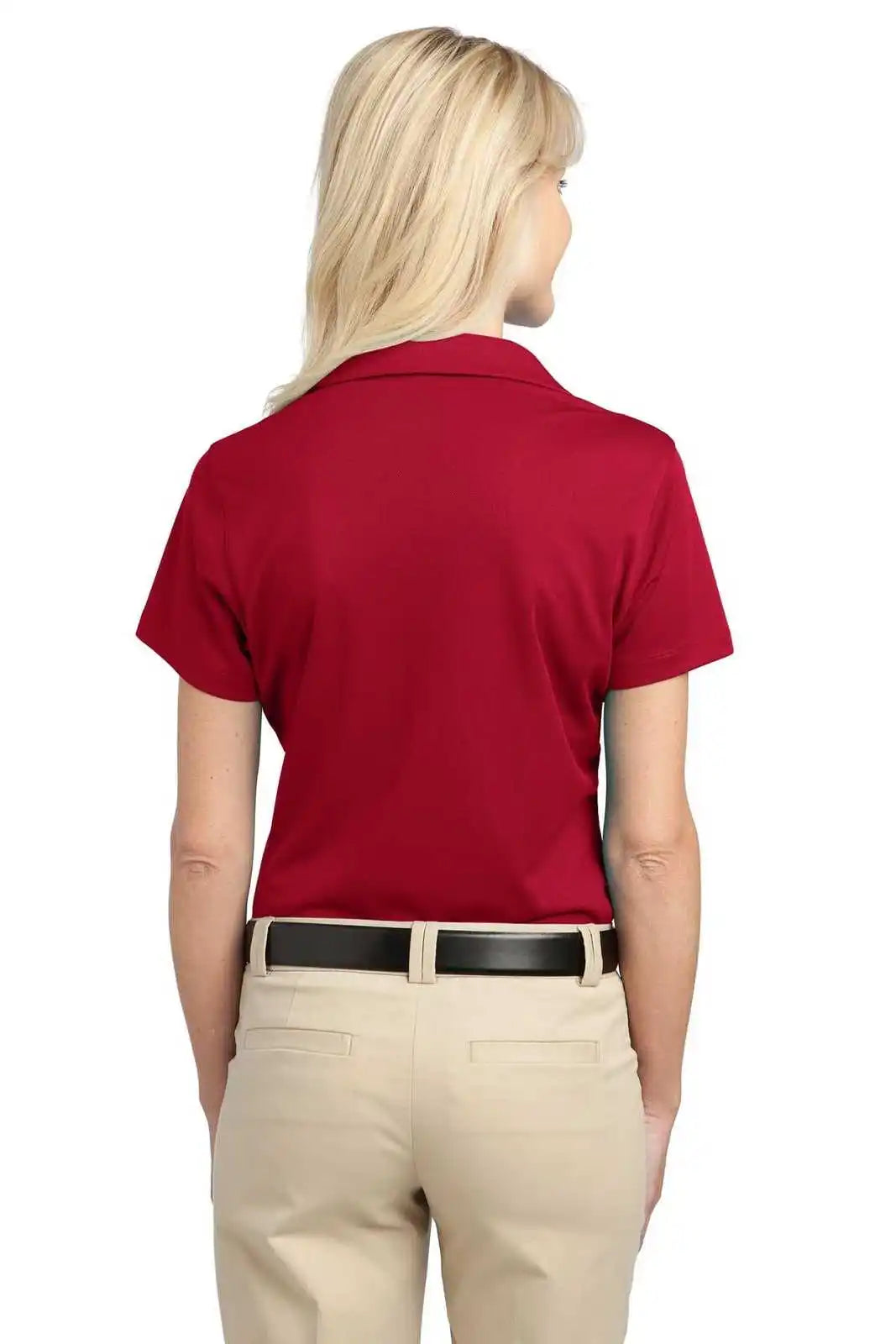 Port Authority L527 Ladies Tech Pique Polo - Rich Red