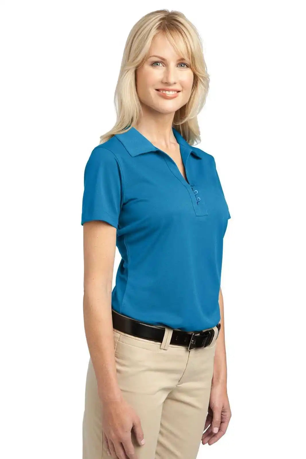 Port Authority L527 Ladies Tech Pique Polo - Vivid Blue