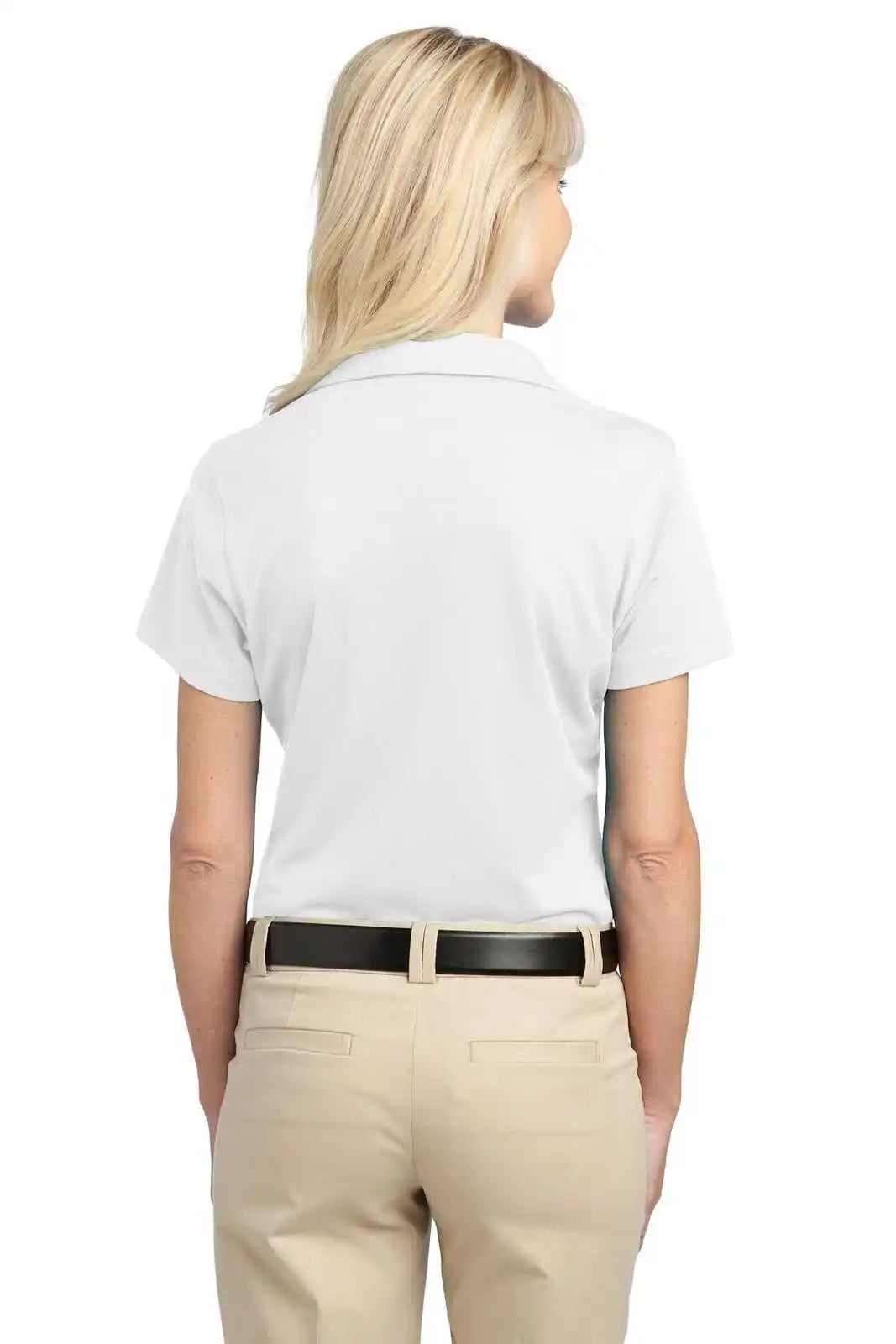 Port Authority L527 Ladies Tech Pique Polo - White