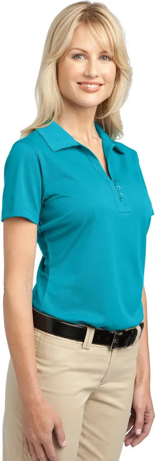 Port Authority L527 Women’s Tech Pique Polo - Deep Teal Blue