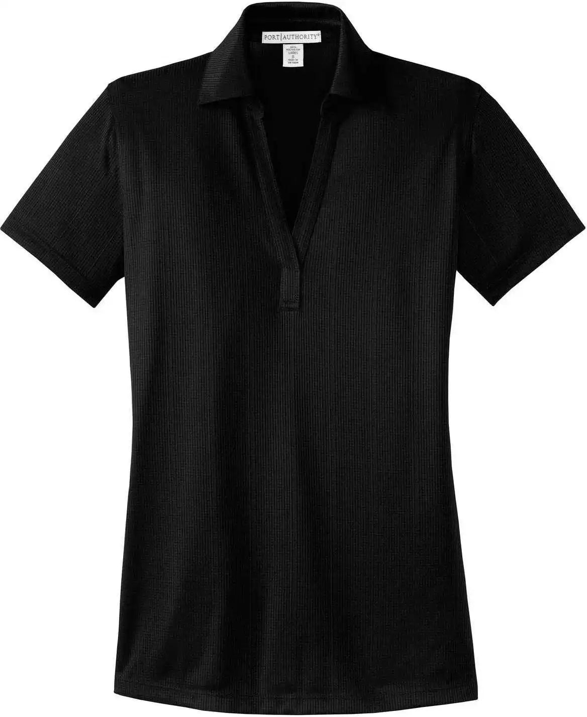 Port Authority L528 Ladies Performance Fine Jacquard Polo Black
