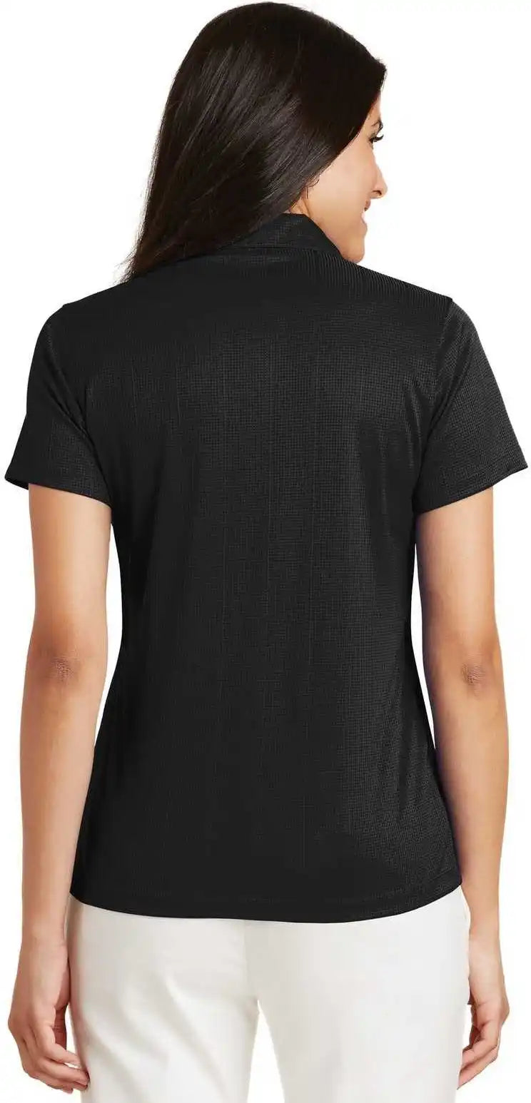 Port Authority L528 Ladies Performance Fine Jacquard Polo Black