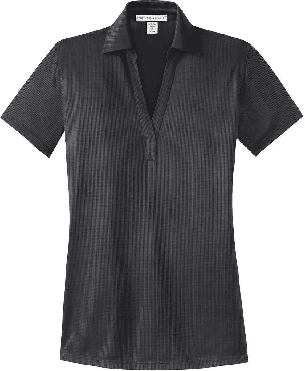 Port Authority L528 Ladies Performance Fine Jacquard Polo - Gray Smoke