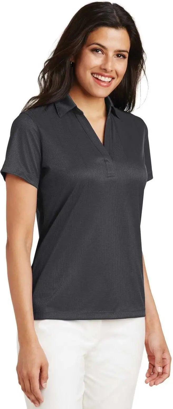 Port Authority L528 Ladies Performance Fine Jacquard Polo - Gray Smoke