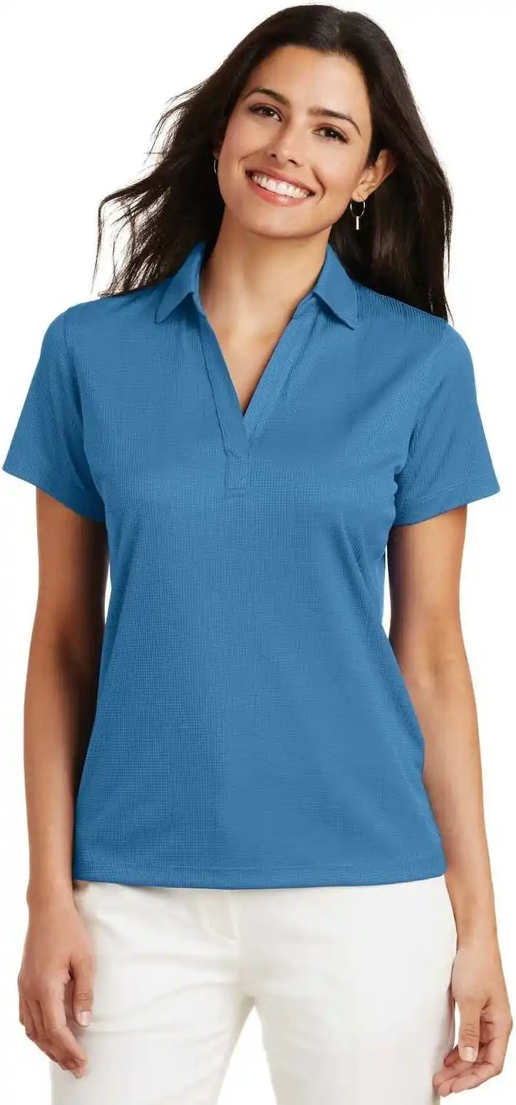 Port Authority L528 Ladies Performance Fine Jacquard Polo Ocean Blue