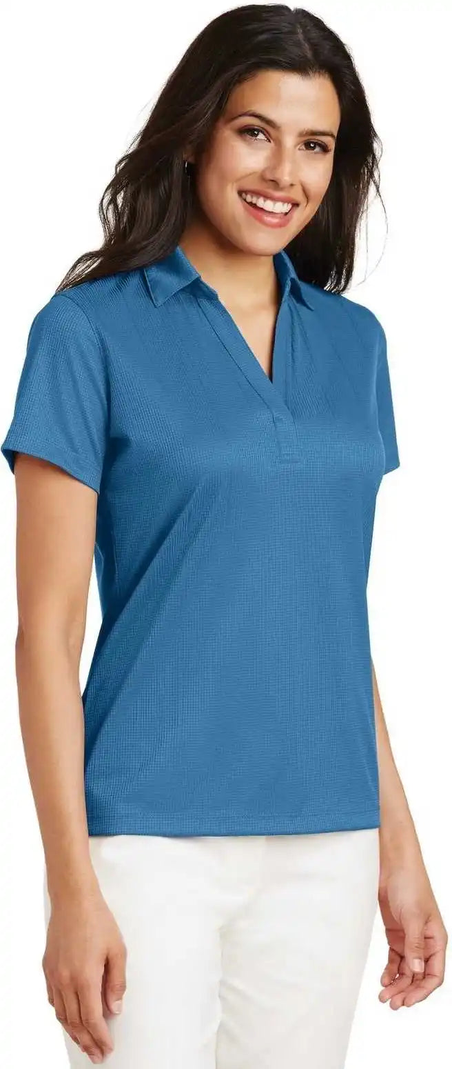 Port Authority L528 Ladies Performance Fine Jacquard Polo Ocean Blue