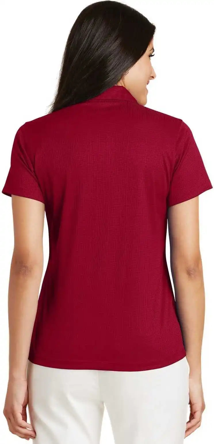 Port Authority L528 Ladies Performance Fine Jacquard Polo Rich Red